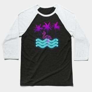 Neon Flamingo Baseball T-Shirt